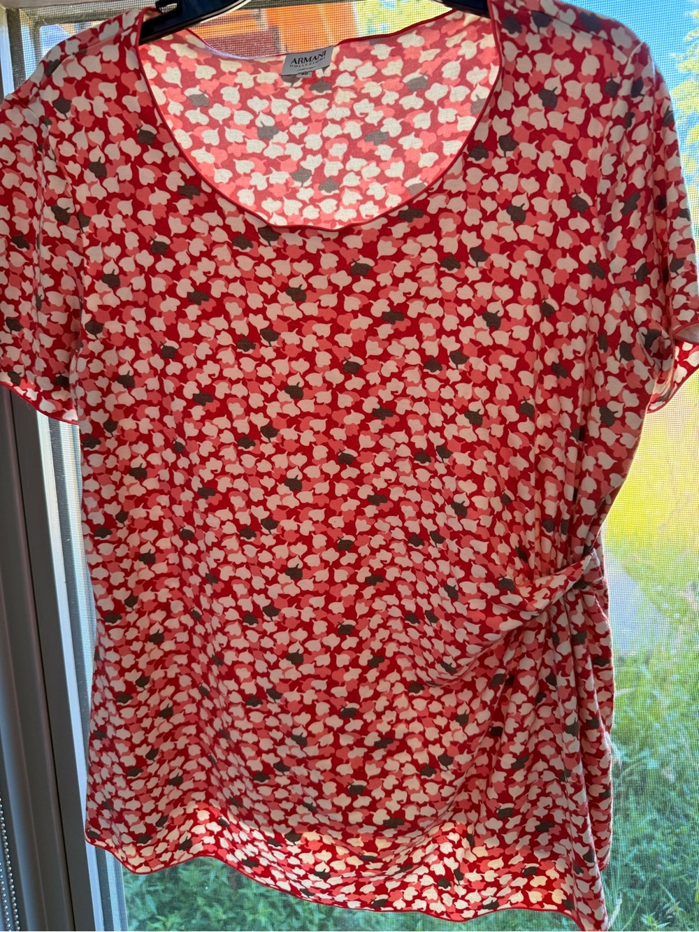 Armani Collezioni Knit Top with Cinched Waist - size 50/XL